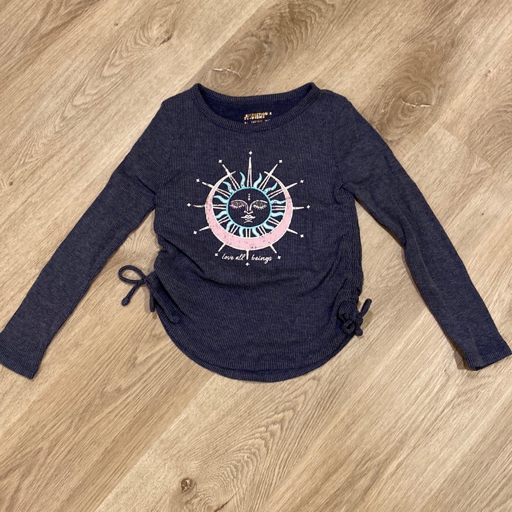 Collection X By Justice Waffle-knit Long Sleeved Shirt, Girls Size 8